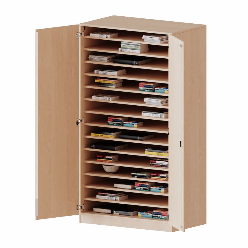 Bastelschrank 5 OH, mit Böden, 4 Dekore